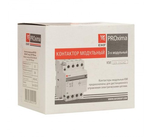 Контактор модульный КМ 32А 3NО+NC (3 мод.) EKF PROxima  km-3-32-31  EKF