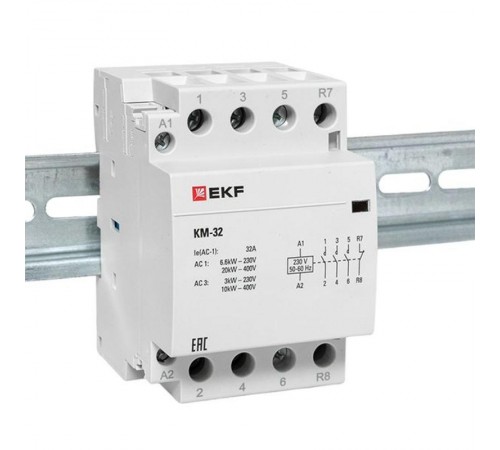 Контактор модульный КМ 32А 3NО+NC (3 мод.) EKF PROxima  km-3-32-31  EKF
