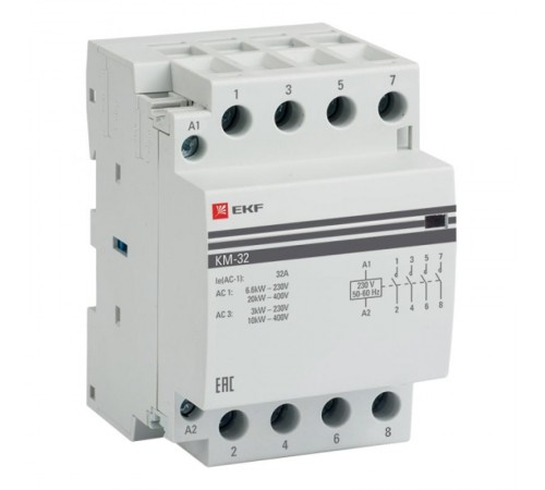 Контактор модульный КМ 32А 3NО+NC (3 мод.) EKF PROxima  km-3-32-31  EKF