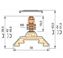 Клемма HD10/12.F5.V0 1шпилька  1SNA295394R2300  TE