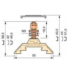 Клемма HD10/12.F5.V0 1шпилька  1SNA295394R2300  TE