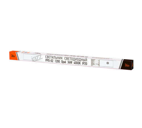 Светильник светодиодный линейный ДПО PPO-02 1200 36W 4000K алюм 160-260V 1200х61х24 опал IP20 (аналог ЛПО)  5017818  Jazzway