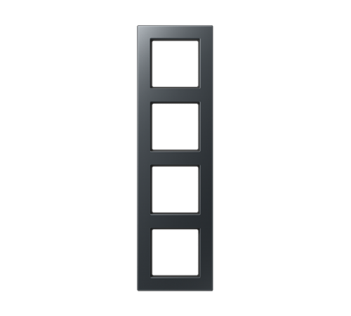 Рамка для вертикальной и горизонтальной установки, 4 поста; термопласт; матовый антрацит; A550  A5584BFANM  Jung