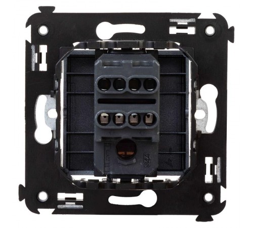 Инвертор (промежуточный переключатель) одноклавишный в стену, "Avanti", "Закаленная сталь"  4404123  DKC