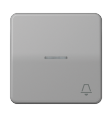 Клавиша с окошком и символом "звонок" для выключателей с подсветкой; серая  CD590KO5KGR  Jung