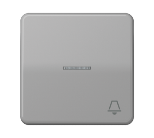 Клавиша с окошком и символом "звонок" для выключателей с подсветкой; серая  CD590KO5KGR  Jung