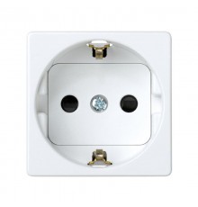 Simon 27 Розетка двухполюсная с/з, с защитными шторками, безвинтовой зажим, 16А 250В, широкий модул  27432-65  Simon