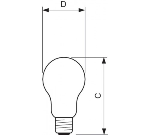 Лампа накаливания ЛОН Stan 60W E27 230V A55 CL 1CT/12X10  926000006627  PHILIPS