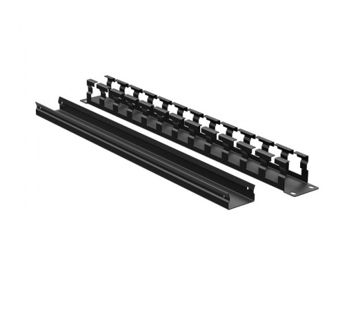 Кабельный органайзер с крышкой 1U, глубина 40 мм, для 19" IT-корпусов ДКС серии STI/CQE, RAL9005  R5CP1941HEB  DKC