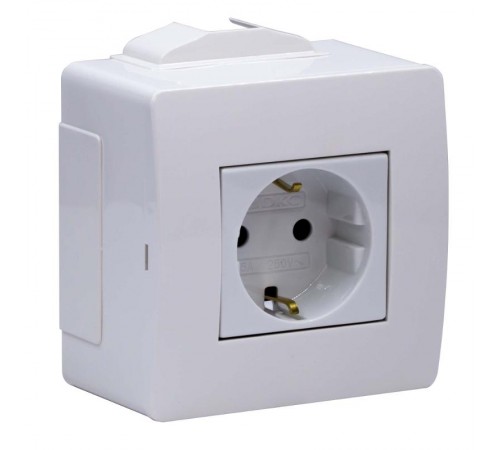 Коробка для миниканалов с силовой розеткой  10482  DKC