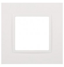 Рамка для розеток и выключателей Elegance 14-5011-01 Classic, на 1 пост, белый  Б0060571  ЭРА
