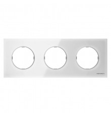 Рамка 3-постовая, серия SKY Moon, цвет стекло белое2CLA867300A3001 ABB