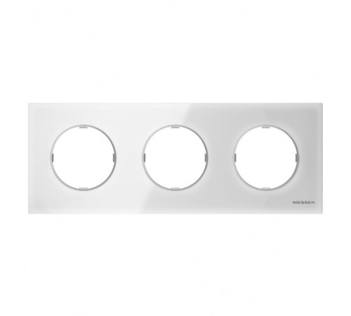 Рамка 3-постовая, серия SKY Moon, цвет стекло белое2CLA867300A3001 ABB