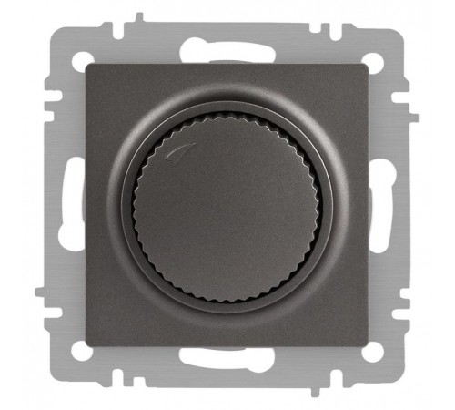 Светорегулятор Intro Accent 6-401-07 поворотный, 600Вт 230В, IP20, СУ, графит  Б0063682  Intro