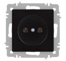 Розетка Intro Accent 6-201-05 2P, 16А-250В, IP20, СУ, антрацит  Б0063665  Intro