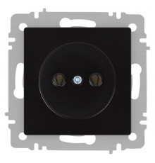 Розетка Intro Accent 6-201-05 2P, 16А-250В, IP20, СУ, антрацит  Б0063665  Intro