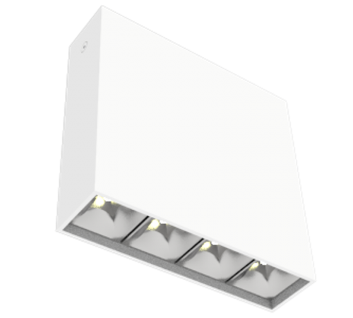 Светодиодный светильник DL-Box Reflect Multi 1x4 накладной 14 Вт 4000 К 150х40х150 мм RAL9003 белый муар DALI  V1-R0-00253-20D20-2001440  VARTON
