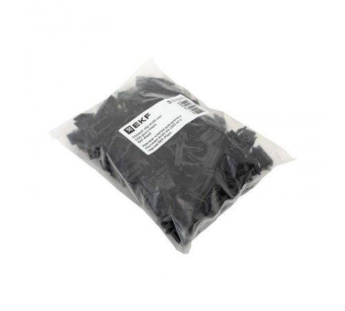 Крепеж-клипса для ручного монтажа d20 мм (100 шт) черная -Plast derj-z-20s-black  EKF