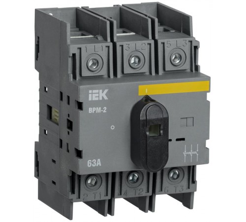 Выключатель-разъединитель модульный ВРМ-2 3P 63А  MVR20-3-063  IEK
