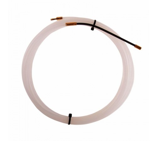 Протяжка кабельная (мини УЗК в бухте) 5 м нейлон, d=3 мм, латунный наконечник, заглушка  47-1005-1  REXANT