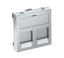 Корпус компьютерной розетки Modul45 тип EP (прямой) 45x45 мм (серебристый) (DTG-2EP AL1)  6119236  OBO Bettermann