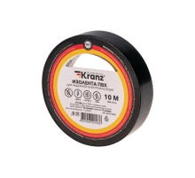 Изолента ПВХ 0.13х15 мм, 10 м, черная  KR-09-2006  Kranz