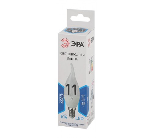Лампа светодиодная LED 11Вт Е14 4000К smd BXS-11w-840-E14  Б0032993  ЭРА