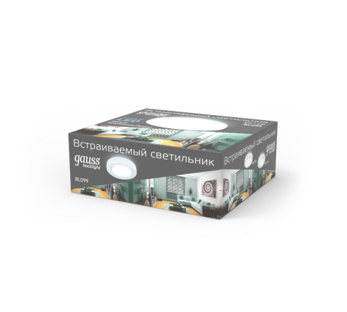 Светильник Backlight BL099 Кругл. Белый, 5W, LED 4000K 1/60  BL099  Gauss