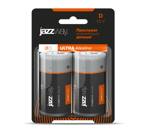 Батарейка LR20 JAZZway ULTRA Alkaline BL-2 арт.5005136