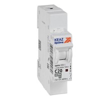 Выключатель автоматический однополюсный OptiDin BM63-1C20-4,5-УХЛ3  326795  КЭАЗ