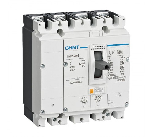 Выключатель автоматический NM8N-125H TM 4P 125А 100кА с рег. термомаг. расцепителем (R)  271690  CHINT