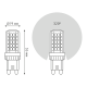 Лампа светодиодная G9 AC185-265V 5,5W 560lm 3000K керамика LED 1/10/200  107009106  Gauss