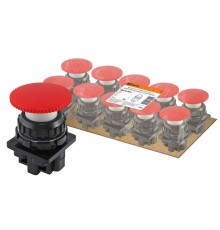 Выключатель кнопочный КЕ 021-У2-исп.1 гриб без фиксации красный 2з 10A 660B IP40  SQ0753-0016  TDM