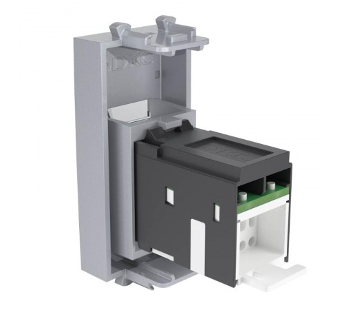 Компьютерная розетка RJ-45 модульная, кат.6, "Avanti", "Закаленнаясталь", 1 модуль  4404291  DKC