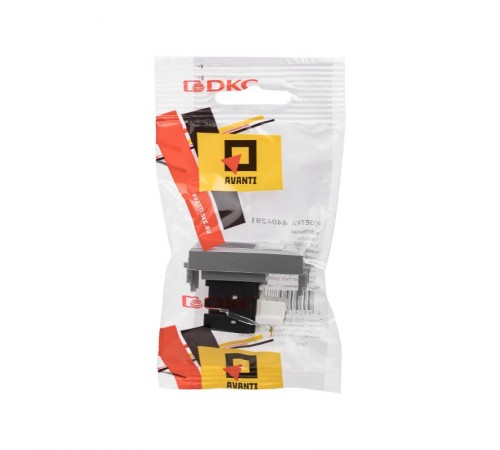 Компьютерная розетка RJ-45 модульная, кат.6, "Avanti", "Закаленнаясталь", 1 модуль  4404291  DKC