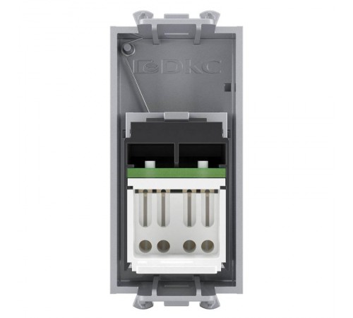 Компьютерная розетка RJ-45 модульная, кат.6, "Avanti", "Закаленнаясталь", 1 модуль  4404291  DKC