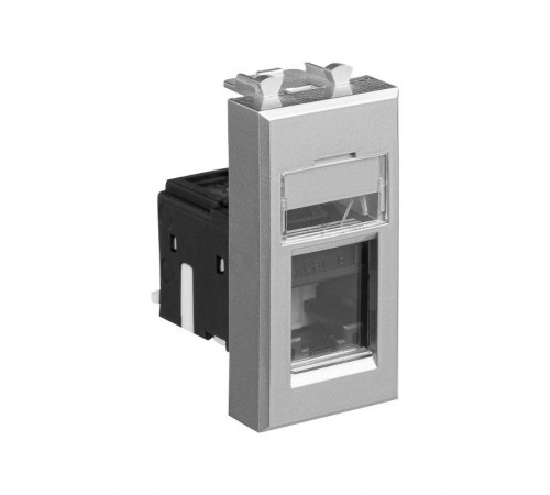 Компьютерная розетка RJ-45 модульная, кат.6, "Avanti", "Закаленнаясталь", 1 модуль  4404291  DKC