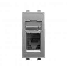 Компьютерная розетка RJ-45 модульная, кат.6, "Avanti", "Закаленнаясталь", 1 модуль  4404291  DKC