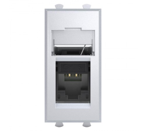 Компьютерная розетка RJ-45 модульная, кат.6, "Avanti", "Закаленнаясталь", 1 модуль  4404291  DKC