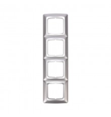 DEA Рамка 4-я горизонтальная Серебряный металлик  KR-78-0288  Kranz