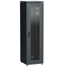 Шкаф сетевой 19" LINEA N 38U 600х600 мм стеклянная передняя дверь черный  LN05-38U66-G  ITK