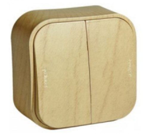 Quteo Сосна Переключатель 2-клавишный 10А  782266  Legrand