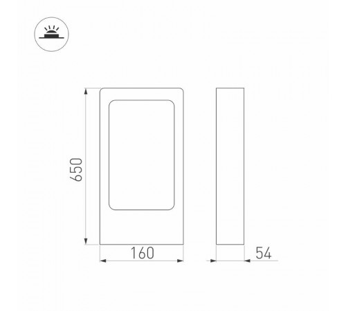 Светильник LGD-PATH-FRAME-H650-7W Warm3000 (BK, 110 deg, 230V)  021929(1)  Arlight