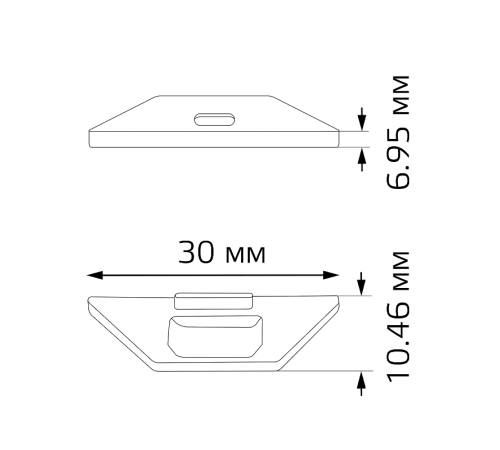 Заглушки для углового профиля светодиодной ленты (2 заглушки в пакете) 1/1000  BT482  Gauss
