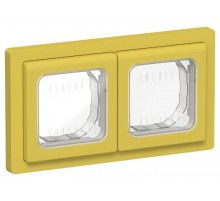 FLITE Рамка 2-местная IP55 Рпро-2-55-ФлЖК желтый карри  FI-M20-32-55-K44  IEK