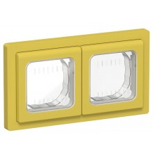 FLITE Рамка 2-местная IP55 Рпро-2-55-ФлЖК желтый карри  FI-M20-32-55-K44  IEK