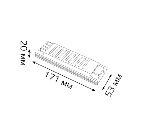 Блок питания 60W 12V IP20 ультратонкий 1/72  202001060  Gauss