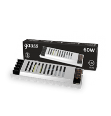 Блок питания 60W 12V IP20 ультратонкий 1/72  202001060  Gauss