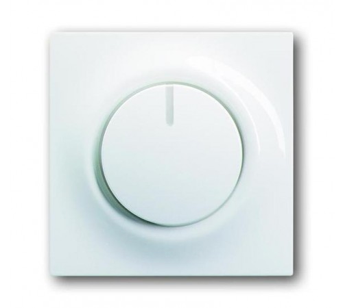 Плата центральная (накладка) с ручкой и лампой для поворотного светорегулятора, серия impuls, цвет альп. белый  6599-0-2084   2CKA006599A2084  ABB