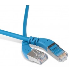 Патч-корд PC-APM-STP-RJ45/L45-RJ45/L45-C6-5M-LSZH-BL F/UTP угловой, экранированный, левый 45°-левый 45°, Cat.6, LSZH, 5 м, синий  233160  Hyperline